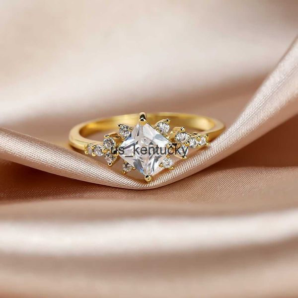 band rings small square rings for women gold color white zircon staing wedding bands in ring daily party finger jewelry, Silver
band rings small square rings for women gold color white zircon staing wedding bands in ring daily party finger jewelry, Silver