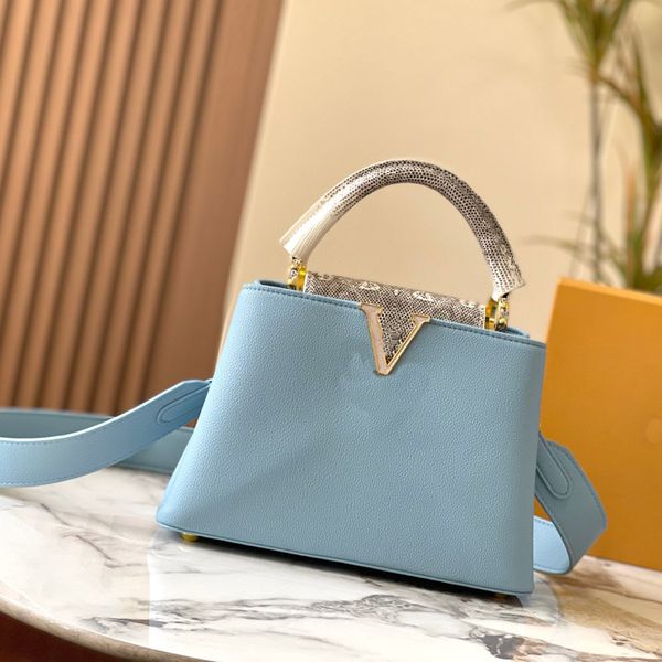women shoulder handbag crossbody bags tote bag litchee pattern genuine leather snake handle handle wide strap capucine handbags purse shell
women shoulder handbag crossbody bags tote bag litchee pattern genuine leather snake handle handle wide strap capucine handbags purse shell