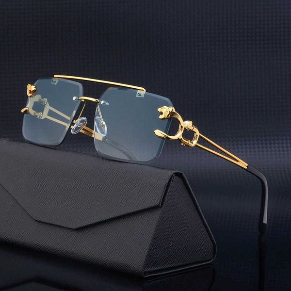 2023 fashion vintage leopard head double bridge stylish rimless sunglasses uv400 protection women sun glasses, White;black
2023 fashion vintage leopard head double bridge stylish rimless sunglasses uv400 protection women sun glasses, White;black