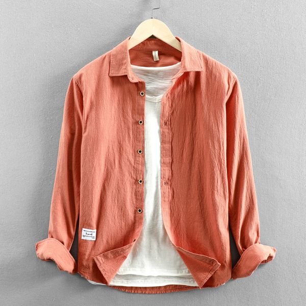 men's casual shirts 100% cotton spring fall fashion premium long sleeve casual shirt men's solid simple vintage loose versatile la, White;black
men's casual shirts 100% cotton spring fall fashion premium long sleeve casual shirt men's solid simple vintage loose versatile la, White;black