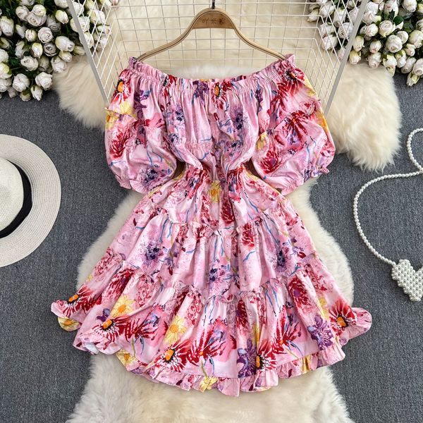 summer luxury dress light luxury bubble short sleeves off shoulder off shoulder waist show thin print a-line ruffle edge dress, Black;gray
summer luxury dress light luxury bubble short sleeves off shoulder off shoulder waist show thin print a-line ruffle edge dress, Black;gray