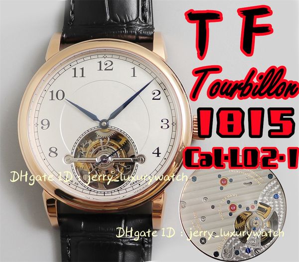 tf 1815 tourbillon luxury men's watch cal.l02.1 manual center axle real flywheel movement diameter 42mm thickness 11mm gold, Slivery;brown
tf 1815 tourbillon luxury men's watch cal.l02.1 manual center axle real flywheel movement diameter 42mm thickness 11mm gold, Slivery;brown