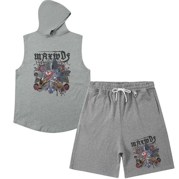 men's casual shirts streetwear sleeveless hooded vest and summer shorts sets for men retro oversized casual y2k tracksuits loose hip ho, White;black
men's casual shirts streetwear sleeveless hooded vest and summer shorts sets for men retro oversized casual y2k tracksuits loose hip ho, White;black