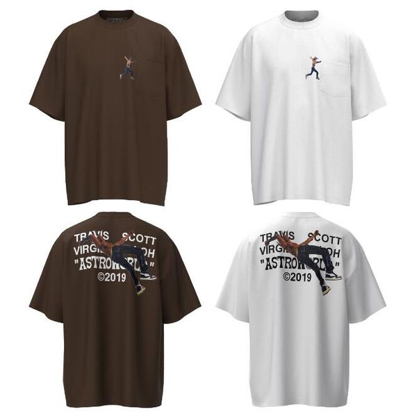 classical oversized designer t shirt oversized summer short sleeve astro hip hop men tshirt women tee mens clothes, White;black