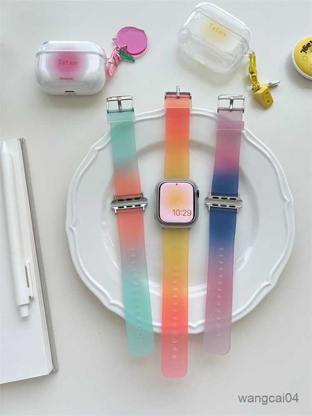 watch bands for series 7 6 5 4 2 1 se bracelet transparent jelly gradient soft band for i strap 41 45 44 42 40 mm, Black;brown 
watch bands for series 7 6 5 4 2 1 se bracelet transparent jelly gradient soft band for i strap 41 45 44 42 40 mm, Black;brown