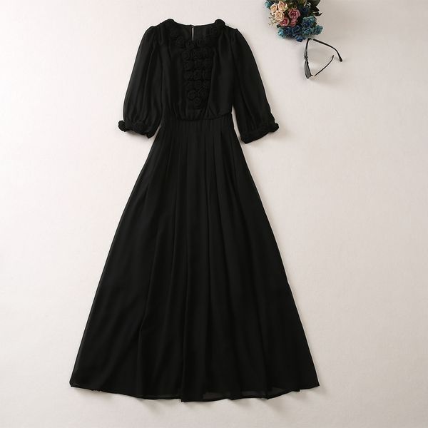 casual dress 2023 spring/summer slim fit flower stud round neck black fashion dress s l xl xxl, Black;gray
casual dress 2023 spring/summer slim fit flower stud round neck black fashion dress s l xl xxl, Black;gray