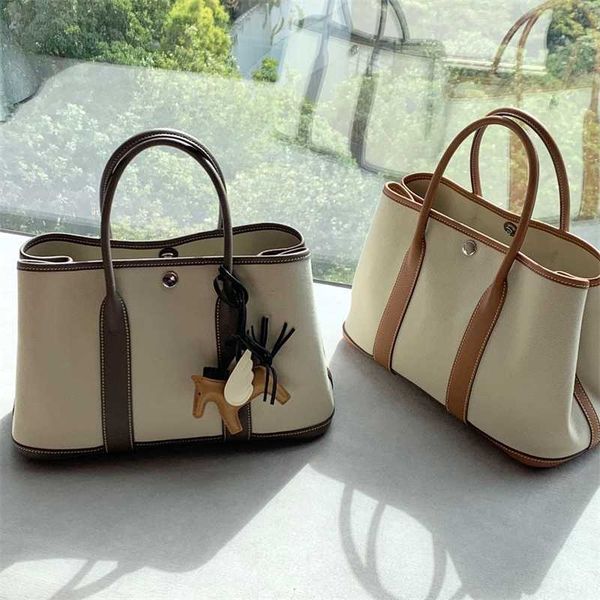 tote h ermes high definition garden bag canvas+patchwork