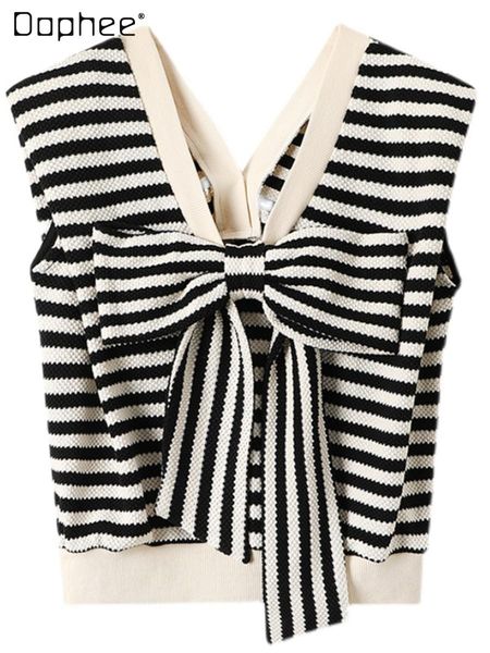 tanks 2022 summer striped bow crop for women outer wear lady sweet spicy sling vest casual striped short pants streetwear shorts, Black;white
tanks 2022 summer striped bow crop for women outer wear lady sweet spicy sling vest casual striped short pants streetwear shorts, Black;white
