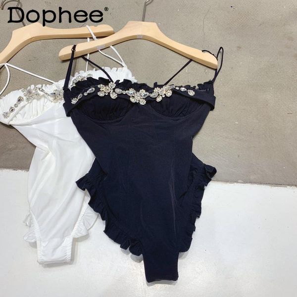 t-shirt 2022 summer heavy industry beads rhinestone ruffled chest wrap vest jumpsuit women slim strap onepiece bodysuit camis, White
t-shirt 2022 summer heavy industry beads rhinestone ruffled chest wrap vest jumpsuit women slim strap onepiece bodysuit camis, White