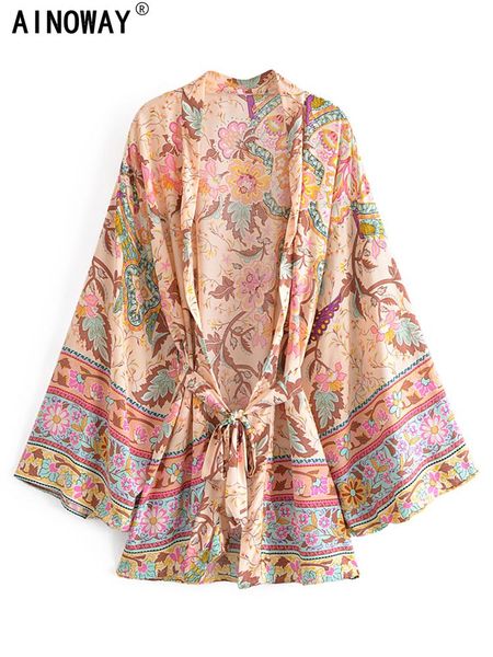 swimwear vintage peacock floral print sashes bohemian kimono women v neck batwing sleeves happie short robe boho bikini coverups, White;black
swimwear vintage peacock floral print sashes bohemian kimono women v neck batwing sleeves happie short robe boho bikini coverups, White;black
