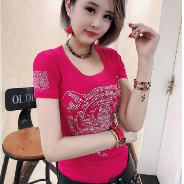 t-shirt #7169 lato t koszula kobiety tygrys diamenty slim cienkie oneck casualowe w stylu streetwear koszulka hiphopowa kobiety punk, White
t-shirt #7169 lato t koszula kobiety tygrys diamenty slim cienkie oneck casualowe w stylu streetwear koszulka hiphopowa kobiety punk, White