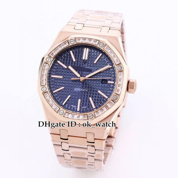 new 41mm automatic mens watch 15400 blue dial square diamond bezel stainless steel bracelet rose gold gents popular watches, Slivery;brown
new 41mm automatic mens watch 15400 blue dial square diamond bezel stainless steel bracelet rose gold gents popular watches, Slivery;brown
