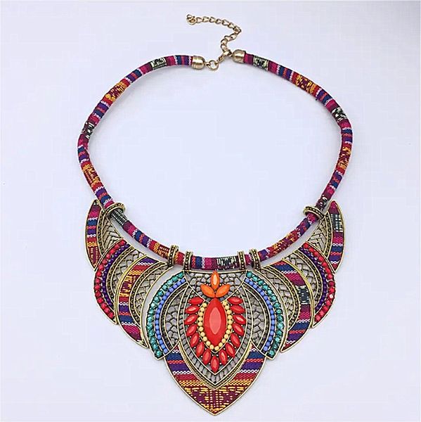 bohemian colorful rhinestone-inlaid braided rope bib choker necklace - a must-have accessory, Silver
bohemian colorful rhinestone-inlaid braided rope bib choker necklace - a must-have accessory, Silver