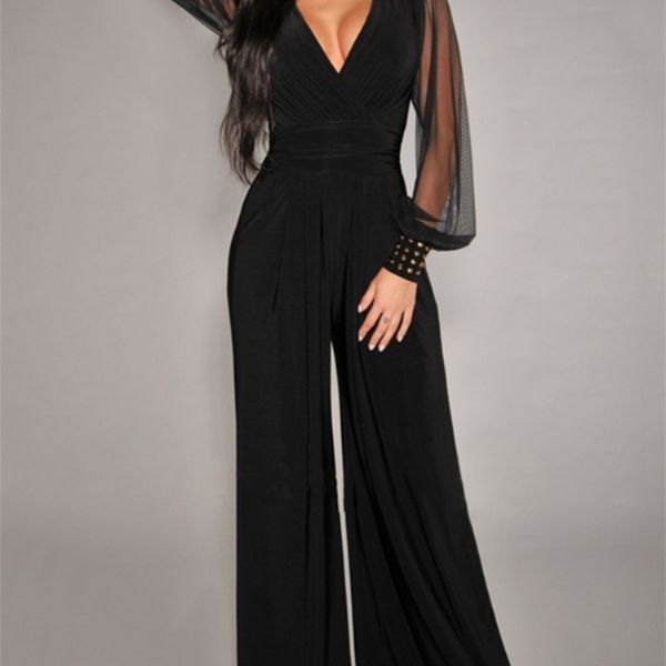 women's jumpsuits rompers spring and summer black v-neck mesh splicing straight pants jumpsuits streetwear black jumpsuit women jumpsui, Black;white
women's jumpsuits rompers spring and summer black v-neck mesh splicing straight pants jumpsuits streetwear black jumpsuit women jumpsui, Black;white