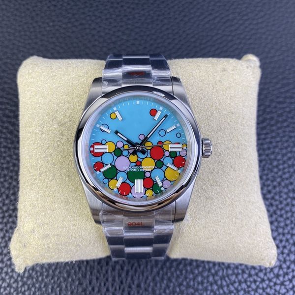 2023 new luxury men's watch oyster ligh blue 36mm steel bezel automatic movement 904 stainless steel bracelet waterproof wristwatch, Slivery;brown
2023 new luxury men's watch oyster ligh blue 36mm steel bezel automatic movement 904 stainless steel bracelet waterproof wristwatch, Slivery;brown