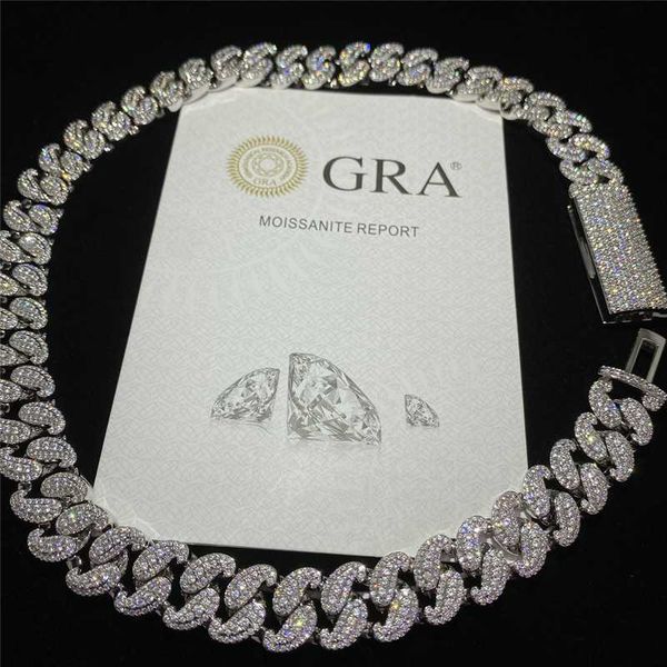 hip hop rap accessories bold exaggerated miami cuban chain 925 silver 15mm moissanite men's necklace
hip hop rap accessories bold exaggerated miami cuban chain 925 silver 15mm moissanite men's necklace