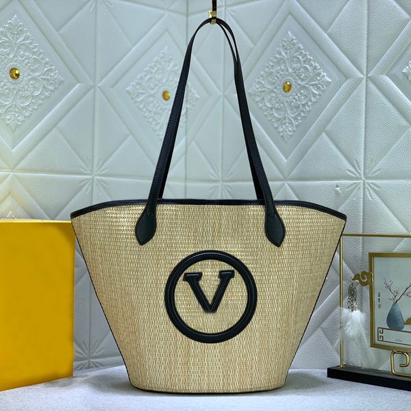 7a beach bags straw with genuine leather shopping handbag black and brown 57cm large size totes
7a beach bags straw with genuine leather shopping handbag black and brown 57cm large size totes