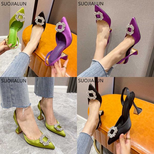 sandals fashion brand crystal buckle designer pumps shoes high heel pointed toe slingback slip on mules ladies dress sandals 230316, Black
sandals fashion brand crystal buckle designer pumps shoes high heel pointed toe slingback slip on mules ladies dress sandals 230316, Black
