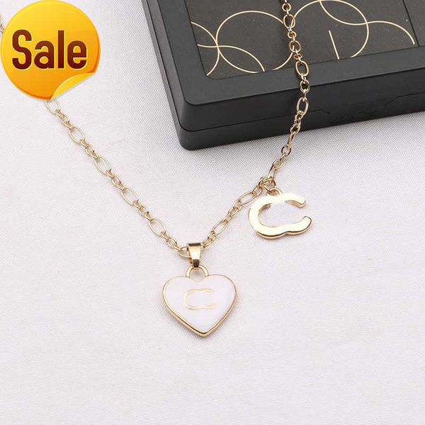 luxury designer brand heart double letter pendant necklaces chain 18k gold plated crystal rhinestone sweater newklace for women wedding jewe, Silver
luxury designer brand heart double letter pendant necklaces chain 18k gold plated crystal rhinestone sweater newklace for women wedding jewe, Silver