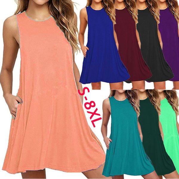 designer dress for woman summer dress women's summer casual swing t-shirt dresses chiffon beach cover up with pockets plus size loose t, Black;gray
designer dress for woman summer dress women's summer casual swing t-shirt dresses chiffon beach cover up with pockets plus size loose t, Black;gray
