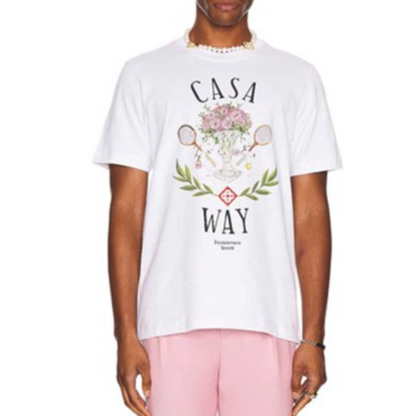 casablanca designer t shirt summer cotton beach tees men and women loose versatile short sleeve fashion, White;black
casablanca designer t shirt summer cotton beach tees men and women loose versatile short sleeve fashion, White;black