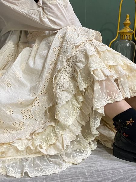skirts mori girl cottagecore style summer lace woman elasticwaist loose cotton underskirt lolita petticoat casual midi saia 230503, Black
skirts mori girl cottagecore style summer lace woman elasticwaist loose cotton underskirt lolita petticoat casual midi saia 230503, Black