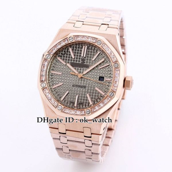 new 41mm automatic mens watch 15400 square diamond bezel stainless steel bracelet rose gold gents popular watches 8 colors, Slivery;brown
new 41mm automatic mens watch 15400 square diamond bezel stainless steel bracelet rose gold gents popular watches 8 colors, Slivery;brown