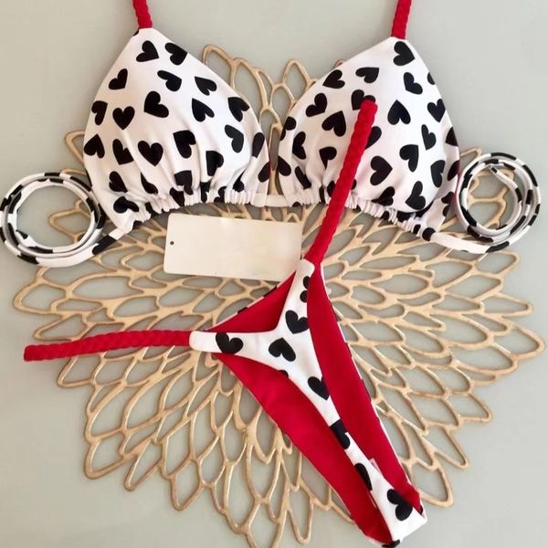 women's swimwear qinjoyer cute heart print brazilian bikini set thong swimsuit two pieces bathing suit 2023 beach wear 230503, White;black
women's swimwear qinjoyer cute heart print brazilian bikini set thong swimsuit two pieces bathing suit 2023 beach wear 230503, White;black