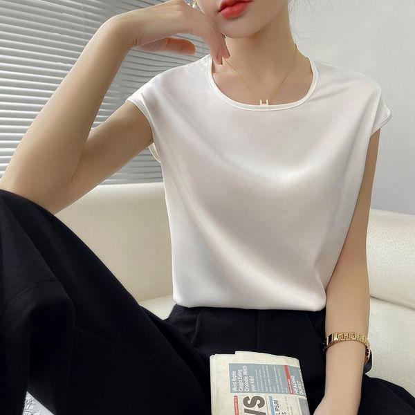 tanks new oneck silk camisole ladies thin vest satin loose outer sleeveless summer suit insid sling mulberry silk bottoming shirt, Black;white
tanks new oneck silk camisole ladies thin vest satin loose outer sleeveless summer suit insid sling mulberry silk bottoming shirt, Black;white