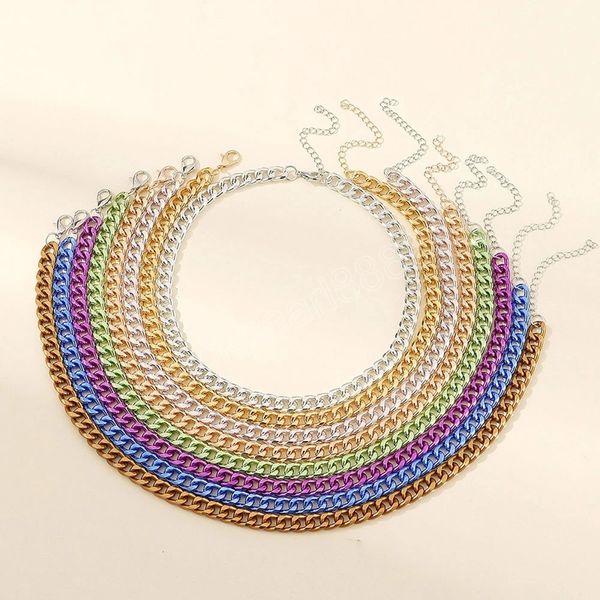 trendy colorful paint metal chain choker necklaces for women statement wide chain collar neck jewelry 2023 new gift, Golden;silver
trendy colorful paint metal chain choker necklaces for women statement wide chain collar neck jewelry 2023 new gift, Golden;silver