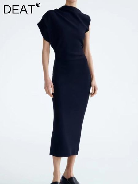dresses deat fashion women's knitted dress round collar asymmetry one shoulder half sleeve pleated black dresses spring 2023 new 17a637, Black;gray
dresses deat fashion women's knitted dress round collar asymmetry one shoulder half sleeve pleated black dresses spring 2023 new 17a637, Black;gray