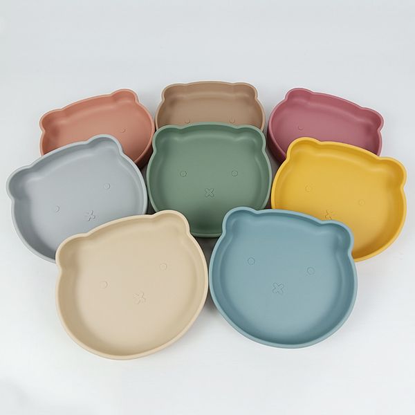 baby eating complementary foods silica gel food grade little bear cutlery set suction cup bowl divided plate wholesale of supplies
baby eating complementary foods silica gel food grade little bear cutlery set suction cup bowl divided plate wholesale of supplies