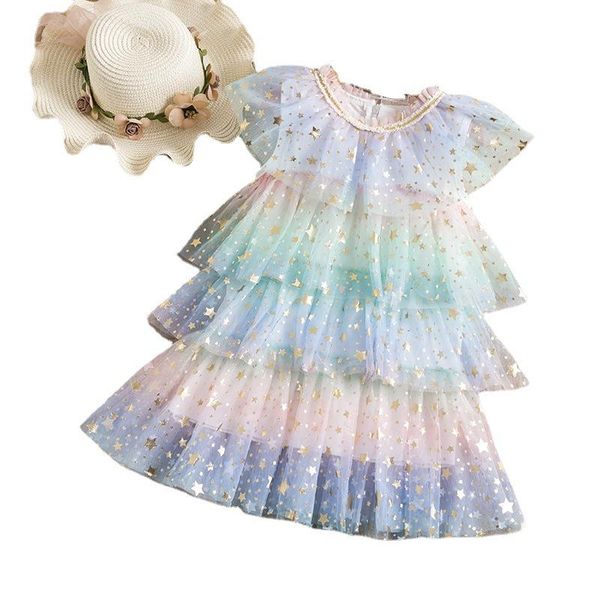 girl's dresses baby girls beach clothes summer princess rainbow mesh tutu star cake costume e18630, Red;yellow
girl's dresses baby girls beach clothes summer princess rainbow mesh tutu star cake costume e18630, Red;yellow