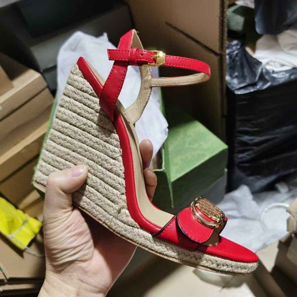 summer sandal women wedge shoes espadrilles- sandals grass weave wedges women's black double metal logos luxury design buckle shoe with
summer sandal women wedge shoes espadrilles- sandals grass weave wedges women's black double metal logos luxury design buckle shoe with