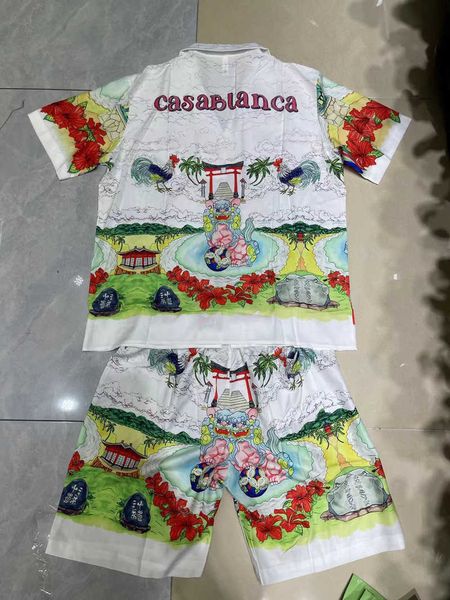 men's casual shirts men women summer new casablanca set breathable casual seaside beach haiian shirt shorts suit j230503, White;black
men's casual shirts men women summer new casablanca set breathable casual seaside beach haiian shirt shorts suit j230503, White;black