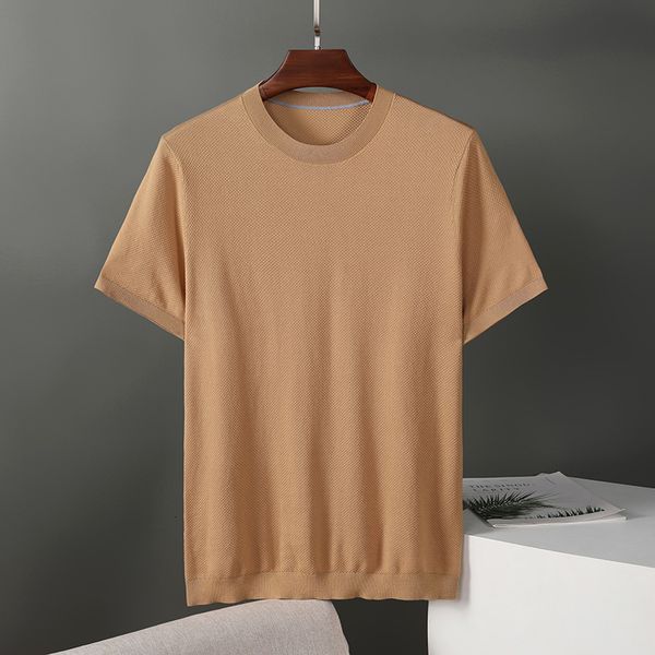 men's t-shirts summer mulberry silk blended short-sleeved t-shirt men's trendy fashionable knitted round neck men's thin t-sh, White;black
men's t-shirts summer mulberry silk blended short-sleeved t-shirt men's trendy fashionable knitted round neck men's thin t-sh, White;black