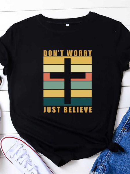 don't worry believe cross print men t shirt short sleeve o neck loose men tshirt ladies tee shirt camisetas mujer, White;black
don't worry believe cross print men t shirt short sleeve o neck loose men tshirt ladies tee shirt camisetas mujer, White;black