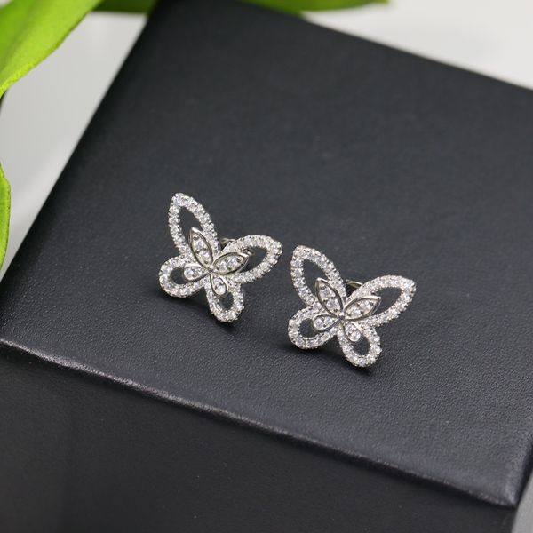 new trend jewelry korean version temperament super immortal butterfly earrings with micro diamond zircon women's earrings, Golden
new trend jewelry korean version temperament super immortal butterfly earrings with micro diamond zircon women's earrings, Golden