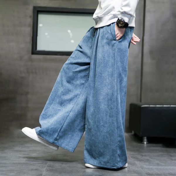 men's pants 2023 solid color wide leg oversized vintage men clothing loose corduroy casual male japanese harajuku trousers 230428, Black
men's pants 2023 solid color wide leg oversized vintage men clothing loose corduroy casual male japanese harajuku trousers 230428, Black