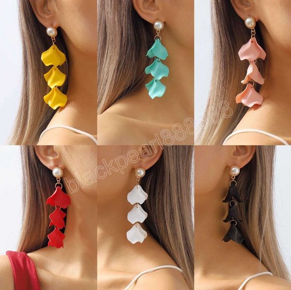 fashion new exaggerated acrylic petal flower tassel long earrings for women beach holiday jewelry red yellow blue colors, Silver
fashion new exaggerated acrylic petal flower tassel long earrings for women beach holiday jewelry red yellow blue colors, Silver