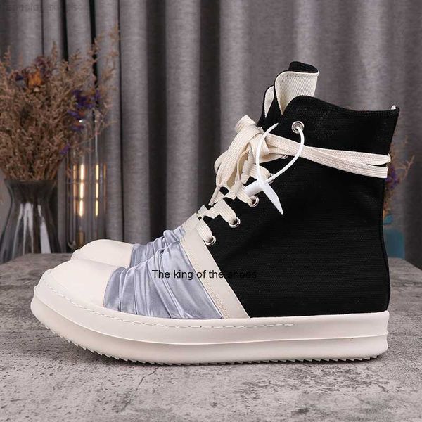 2023 correctblack rick high casual men's shoes ro owens pleated sati women's canvas shoes
2023 correctblack rick high casual men's shoes ro owens pleated sati women's canvas shoes