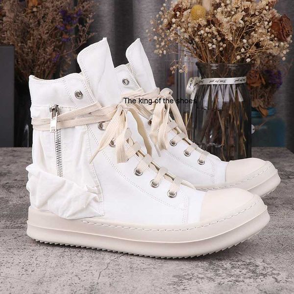rick black casual high shoes men's board shoes ro owens canvas pocket women's sneakers
rick black casual high shoes men's board shoes ro owens canvas pocket women's sneakers