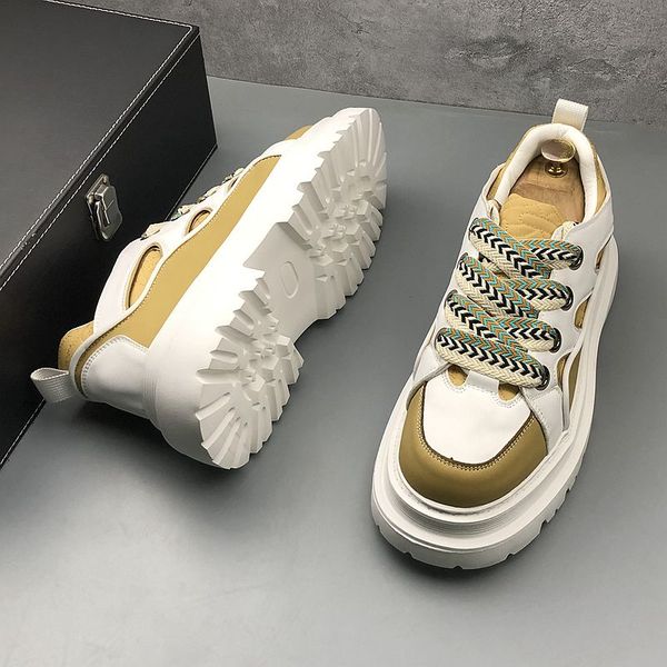 european style dress party wedding shoesdesigner fashion chunky breathable casual sneakers round toe thick bottom business driving walking l, Black
european style dress party wedding shoesdesigner fashion chunky breathable casual sneakers round toe thick bottom business driving walking l, Black