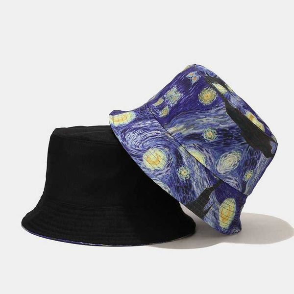 wide brim hats blue starry sky oil painting bucket hat for men women summer doublesided gradient foldable fisherman caps cotton panama sun h, Blue;gray
wide brim hats blue starry sky oil painting bucket hat for men women summer doublesided gradient foldable fisherman caps cotton panama sun h, Blue;gray