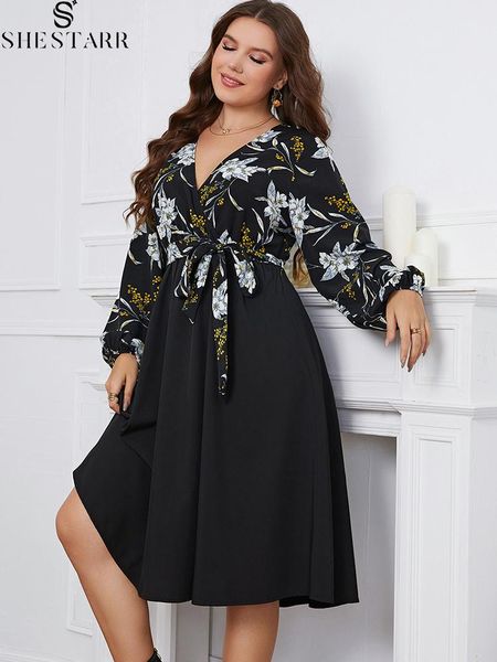 dresses autumn winter women's dress 2022 new arrival floral print patchwork lace up elegant fall wear chubby ladies plus size dresses, Black
dresses autumn winter women's dress 2022 new arrival floral print patchwork lace up elegant fall wear chubby ladies plus size dresses, Black