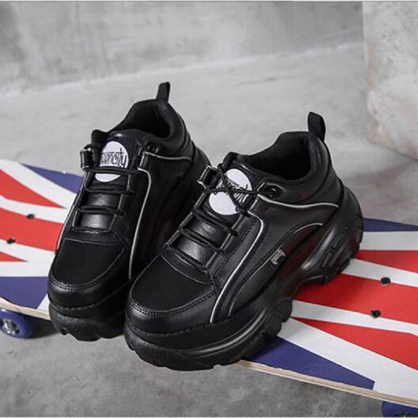 sneaker shoes women high platform sneakers spring female shoes genuine leather sneakers breathable thick bottom flats white d2h44, Black
sneaker shoes women high platform sneakers spring female shoes genuine leather sneakers breathable thick bottom flats white d2h44, Black