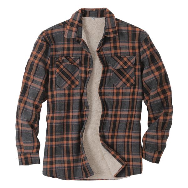 men's casual shirts quality mens plaid flannel shirts thick jacket quilted lined long sleeve winter shirt cotton coat with pockets cami, White;black
men's casual shirts quality mens plaid flannel shirts thick jacket quilted lined long sleeve winter shirt cotton coat with pockets cami, White;black
