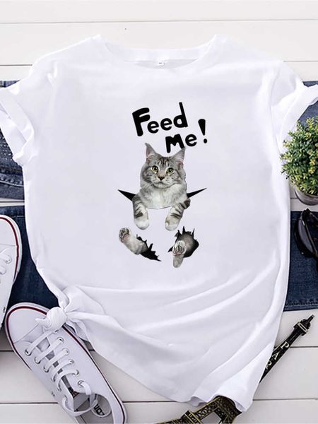 feed me cat print t shirt men short sleeve o neck loose tshirt summer men tee shirt camisetas mujer, White;black
feed me cat print t shirt men short sleeve o neck loose tshirt summer men tee shirt camisetas mujer, White;black