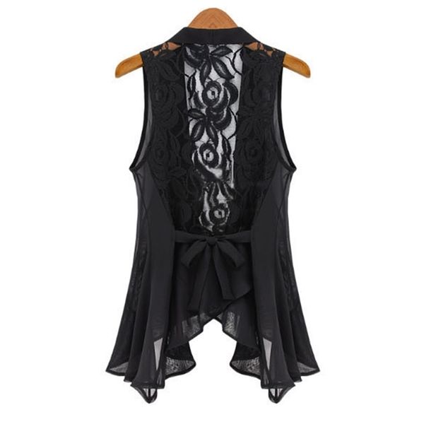 women's vests big yards chiffon vest in the long section chiffon lace vest jacket stand collar asymmetric hem chiffon vest s-xxxxxl 23, Black;white
women's vests big yards chiffon vest in the long section chiffon lace vest jacket stand collar asymmetric hem chiffon vest s-xxxxxl 23, Black;white