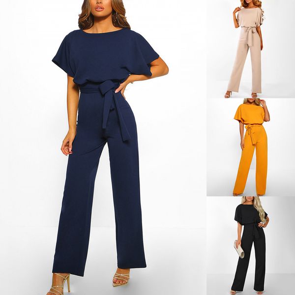 women's jumpsuits rompers jumpsuit lace up high waist elegant women solid color straight leg romper fashion short-sleeved round neck ju, Black;white
women's jumpsuits rompers jumpsuit lace up high waist elegant women solid color straight leg romper fashion short-sleeved round neck ju, Black;white
